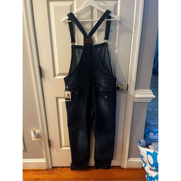 Ava Costume Full Length Distressed Denim Overalls sz L NWT - Picture 6 of 8